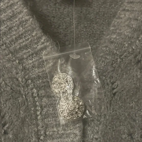 House of Harlow 1960 Charcoal Knit Cardigan - Picture 3 of 5